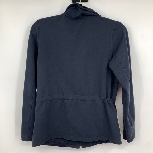 Bonita Womens Medium Full Zip Jacket Drawstring Waist Long Sleeve Stretch Blue - Picture 7 of 8